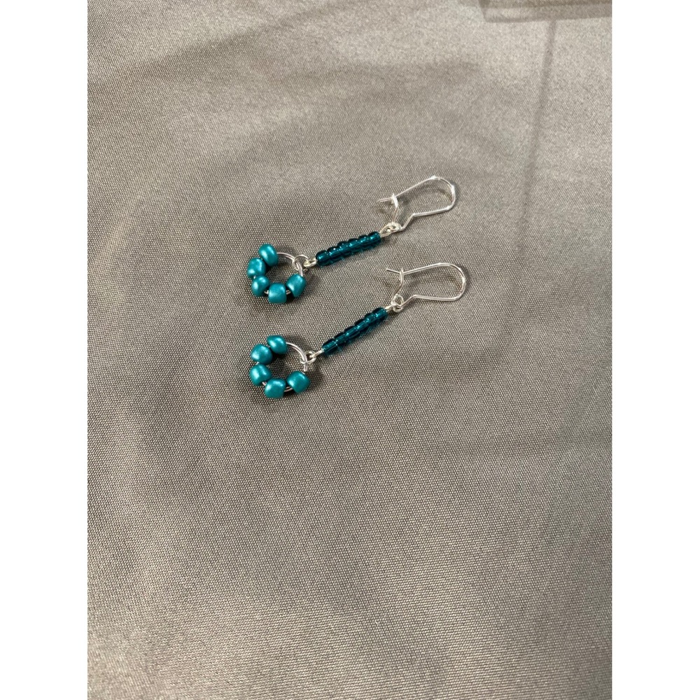 Handmade‎ Women's Green Long Earrings